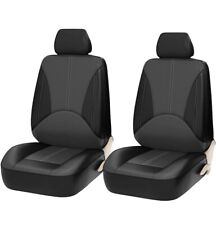 Gray Universal Breathable PU Leather Car Seat Cover Front Seat Cover 1 pair picture