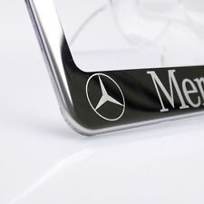 Fit Mercedes Benz Stainless Steel License Plate Frame Laser Engraved Universal picture