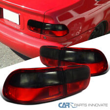 Fits 92-95 Honda Civic 2/4Dr Taillights Parking Stop Brake Lamps (Red/Smoke) picture