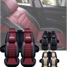For Toyota Car Seat Cover Full Set 5-Seats Leather Front+Rear Protectors Cushion picture