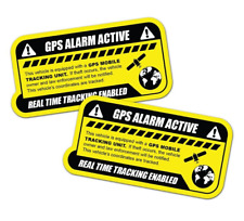 2x GPS tracking sticker anti theft vehicle security label outside window record picture