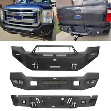 Fit 2011-2016 Ford F-250 F-350 Super Duty Steel Front Rear Bumper w/Led Lights picture