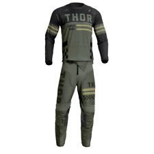 Thor 2024 Youth Pulse Combat MX Offroad Jersey Pant Combo Army Green/Black picture