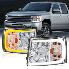LED Headlights w/ Sequential Signal For 07-13 Chevy Silverado 1500 2500HD 3500HD picture