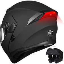 ILM DOT Flip up Modular Full Face Motorcycle Helmet Dual Visors 6 Color with LED picture