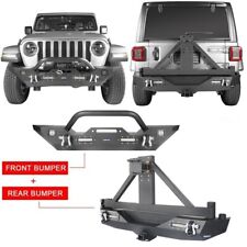 For 2018-2024 Wrangler Jeep JL Front Bumper or Rear Bumper Bar w/Tire Carrier picture