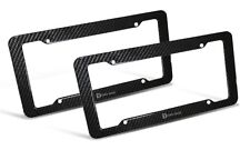 Zento Deals 2 Pack Standard Fit Carbon Fiber Plastic License Plate Frame  picture