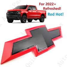 Front Gloss Red Black Bowtie Emblem 2022-2024 Refreshed Chevy Silverado 1500 picture