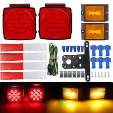 NEW Upgraded Rear LED Submersible Trailer Tail Lights Kit for Boat Marker Truck picture