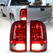 Chrome Housing Red Lens Tail Lights For 2007-2013 GMC Sierra 1500 2500 3500 HD  picture