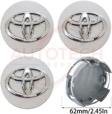 SET OF 4 TOYOTA WHEEL RIMS CENTER CAPS SILVER/CHROME LOGO 62MM CAMRY  picture