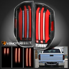 Jet Black Fits 2014-2021 Toyota Tundra Full LED Tail Lights Sequential Lamps picture