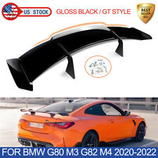 High-kick GT Style Rear Spoiler Wing For BMW G80 M3 G82 M4 2020-22 Glossy Black picture