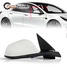 White Right Passenger Side Mirror Heated Power Fold For 2017-2023 Tesla Model 3 picture