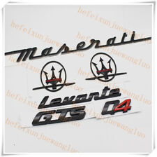 6pc Glossy Black Emblem For Maserati Levante GTS Q4 Side Trunk Badges Nameplate picture