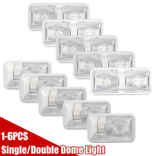 1-6PCS 12V RV Interior LED Ceiling Light Fixture Boat Camper Trailer Dome Frost picture