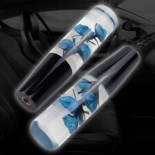 VIP 20CM JDM Clear Blue Real Flowers Manual Gear Stick Shift Knob Lever Shifter picture