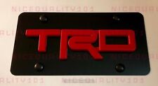 3D TRD Sport Pro Front Stainless Steel Black Finished License Plate Vanity Plate picture