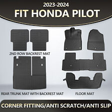 Floor Mats Cargo Trunk Liners Backrest Mats Anti-Slip For 2023-2024 Honda Pilot picture