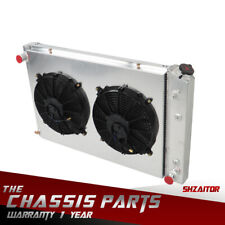4 Row Radiator&Fan For Chevy C/K C10 C20 C30 K10/20 Pickup Truck CC716 1973-1987 picture