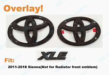 3PCS Gloss Black Front Rear Toyota Logo XLE OVERLAY emblem 2011-2018 Sienna picture