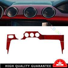 For Ford Mustang Shelby 2015-21 Red Carbon Fiber Central Console Dashboard Panel picture