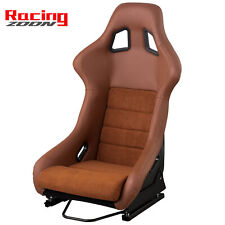 1PC Universal Racing Seat with Double Sliders and L Bracket, Fiber Glass Back picture
