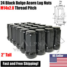 24 Black Bulge Acorn Lug Nuts 2