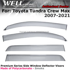 WELLvisors For Tundra 07-21 Crew Max Side Clip on Window Visors Deflectors picture