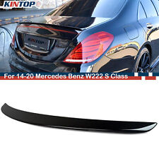 Rear Trunk Spoiler Lip for 2014-2020 Mercedes Benz W222 S Class Glossy Black picture