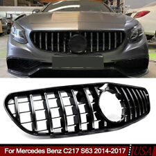 GT Front Grille Grill Chrome+Black For Mercedes C217 S63 S65 AMG Coupe 2014-2017 picture