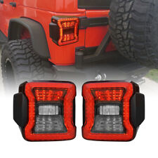 Rear Tail lights for 07-18 Jeep Wrangler JK JKU Rubicon Sahara Sport Pair Smoked picture