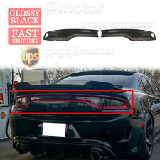 For Dodge Charger 2015-2022 4x Smoke Tinted Tail Light Lamp Covers Exterior Trim picture