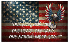 One Flag, One Land, One Heart, One Hand, One Nation Under God Decal 24