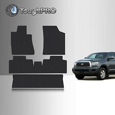 ToughPRO Floor Mats + 3rd Row Black For Toyota Sequoia All Weather 2005-2007 picture