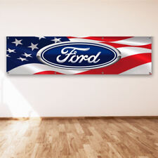 Ford USA 2x8 ft Banner Car Racing Show GT Shelby Cobra Wall Sign Man Cave Flag picture