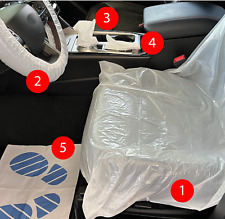 100pcs Disposable Plastic Car Seat Covers protector kit. universal fit 5-1 pack picture