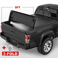 3-Fold 5FT Short Bed Truck Tonneau Cover For 2004-2012 Chevy Colorado GMC Canyon picture