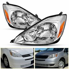 For 2004 2005 Toyota Sienna Headlights Assemblies Chrome Left & Right Side picture