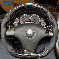 HYDRO DIP Carbon Fiber Steering Wheel Fit 2006-2012 Corvette C6 Z06 ZR1 Blue Lin picture