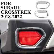 For 2018-2023 Subaru Crosstrek XV Chrome Rear Reflector Fog Light Surrounds Trim picture