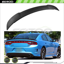 Fits 2011-2023 Dodge Charger Matt Black Hellcat Style SRT Rear Spoiler Wing picture