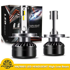 H4 9003 LED Headlight Bulbs High Low Beam Conversion Kit 6000K White Canbus picture