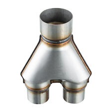 Stainless Steel Y Pipe Adapter Exhaust Pipe 3'' Single / 2.25