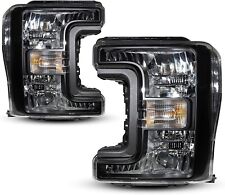 [Black/Clear] for 2017-2019 Ford F250/F350 Super Duty Crystal Corner Headlights picture