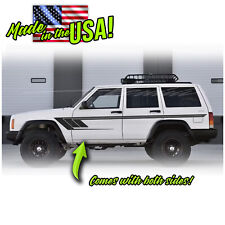 Retro Hockey Stick Racing Sides Stripes Decals Fits 1983-2001 Jeep Cherokee XJ picture
