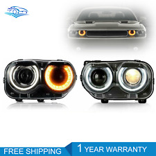 SET(2) LED DRL Projector Headlights For Dodge Challenger SE R/T Front Lamps15-20 picture