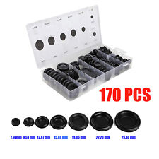 170Pcs Rubber Grommet Firewall Hole Plug Set Electrical Wire Gasket Kit For Car picture