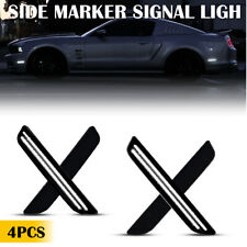 For 2010-2014 FORD MUSTANG Smoked LENS LED SIDE MARKER LIGHTS FRONT & REAR SET picture
