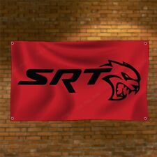 Dodge SRT 3x5ft Flag Banner Hellcat Garage Street Racing Car Man Cave Wall Decor picture